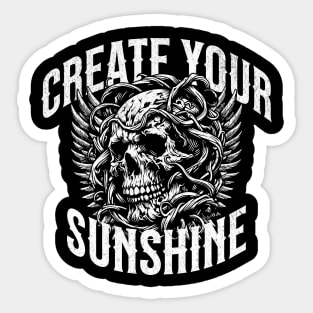 Positive Affirmations Gothic Create Sunshine Positively Goth Sticker